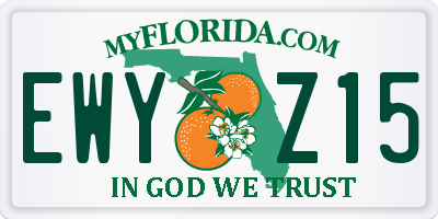 FL license plate EWYZ15