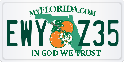 FL license plate EWYZ35