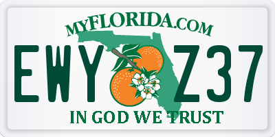 FL license plate EWYZ37