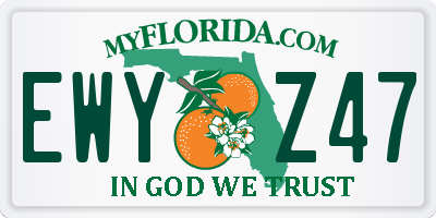 FL license plate EWYZ47