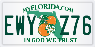 FL license plate EWYZ76