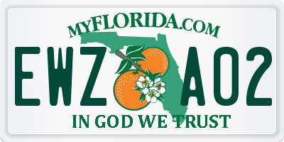 FL license plate EWZA02