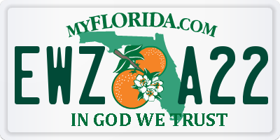 FL license plate EWZA22