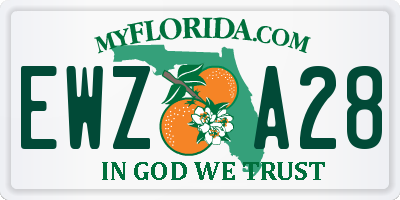 FL license plate EWZA28