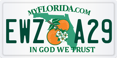 FL license plate EWZA29