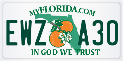 FL license plate EWZA30