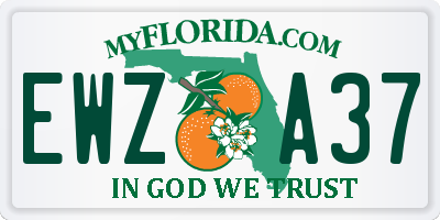 FL license plate EWZA37