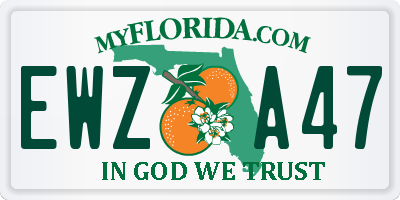 FL license plate EWZA47