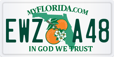 FL license plate EWZA48