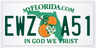 FL license plate EWZA51