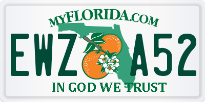 FL license plate EWZA52