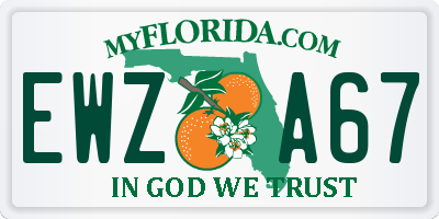 FL license plate EWZA67