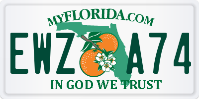 FL license plate EWZA74