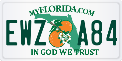 FL license plate EWZA84