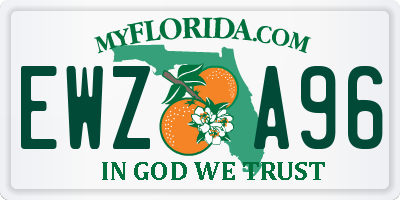 FL license plate EWZA96