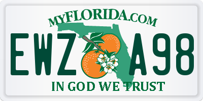 FL license plate EWZA98