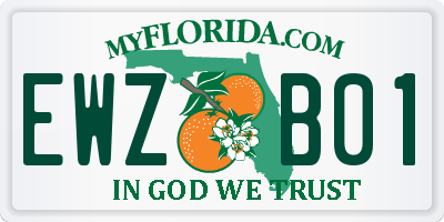FL license plate EWZB01