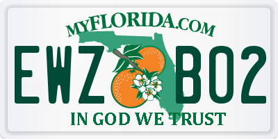 FL license plate EWZB02