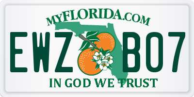 FL license plate EWZB07