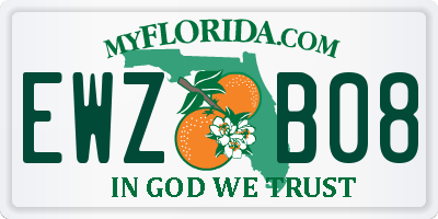 FL license plate EWZB08