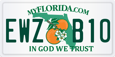FL license plate EWZB10