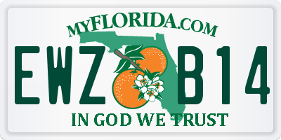 FL license plate EWZB14