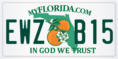 FL license plate EWZB15