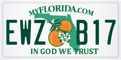 FL license plate EWZB17
