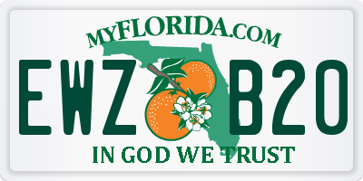 FL license plate EWZB20