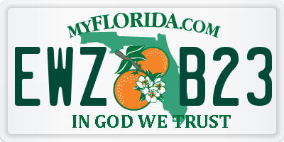 FL license plate EWZB23