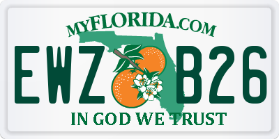FL license plate EWZB26