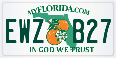 FL license plate EWZB27