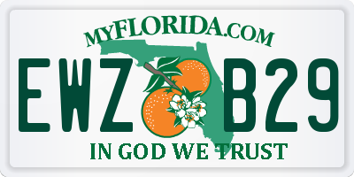 FL license plate EWZB29