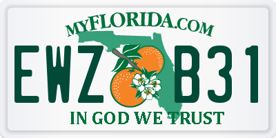 FL license plate EWZB31