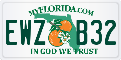 FL license plate EWZB32
