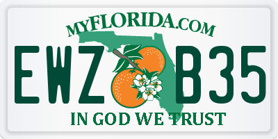 FL license plate EWZB35