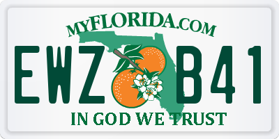 FL license plate EWZB41