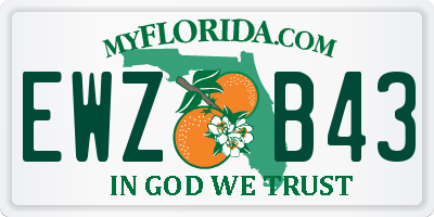 FL license plate EWZB43