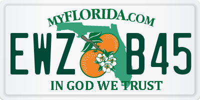 FL license plate EWZB45