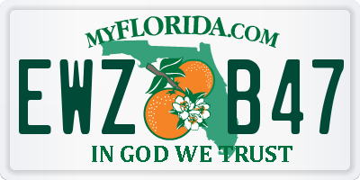 FL license plate EWZB47