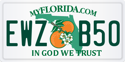 FL license plate EWZB50
