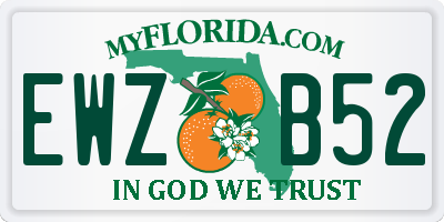FL license plate EWZB52