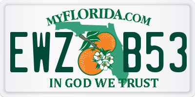 FL license plate EWZB53