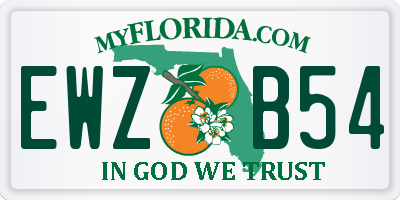 FL license plate EWZB54