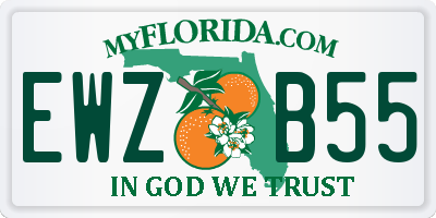 FL license plate EWZB55