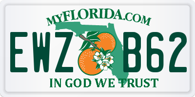 FL license plate EWZB62