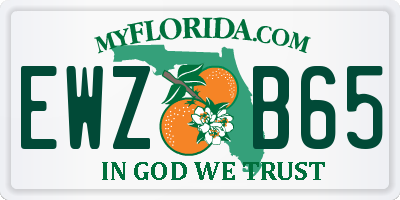 FL license plate EWZB65