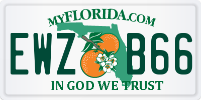 FL license plate EWZB66
