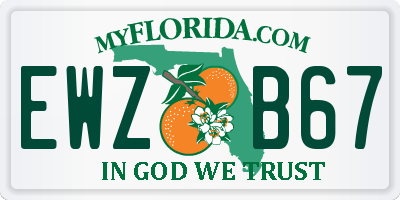 FL license plate EWZB67
