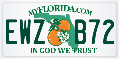 FL license plate EWZB72